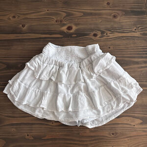 Hollister White Ruffle Mini Skirt XS High Rise